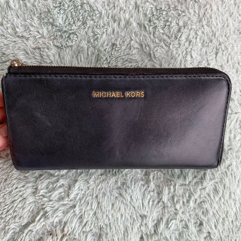 Michael Kors Jet Set Black Leather Wallet